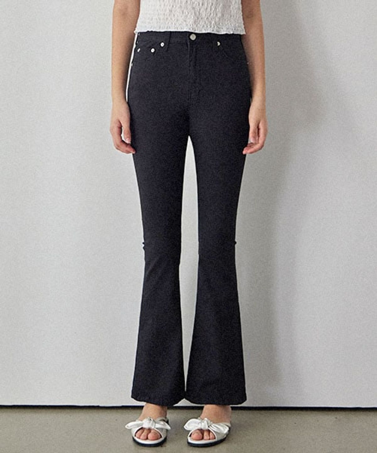 헤인트(HAINT) VIVID SLIM BOOTCUT PANTS_7COLORS_BLACK