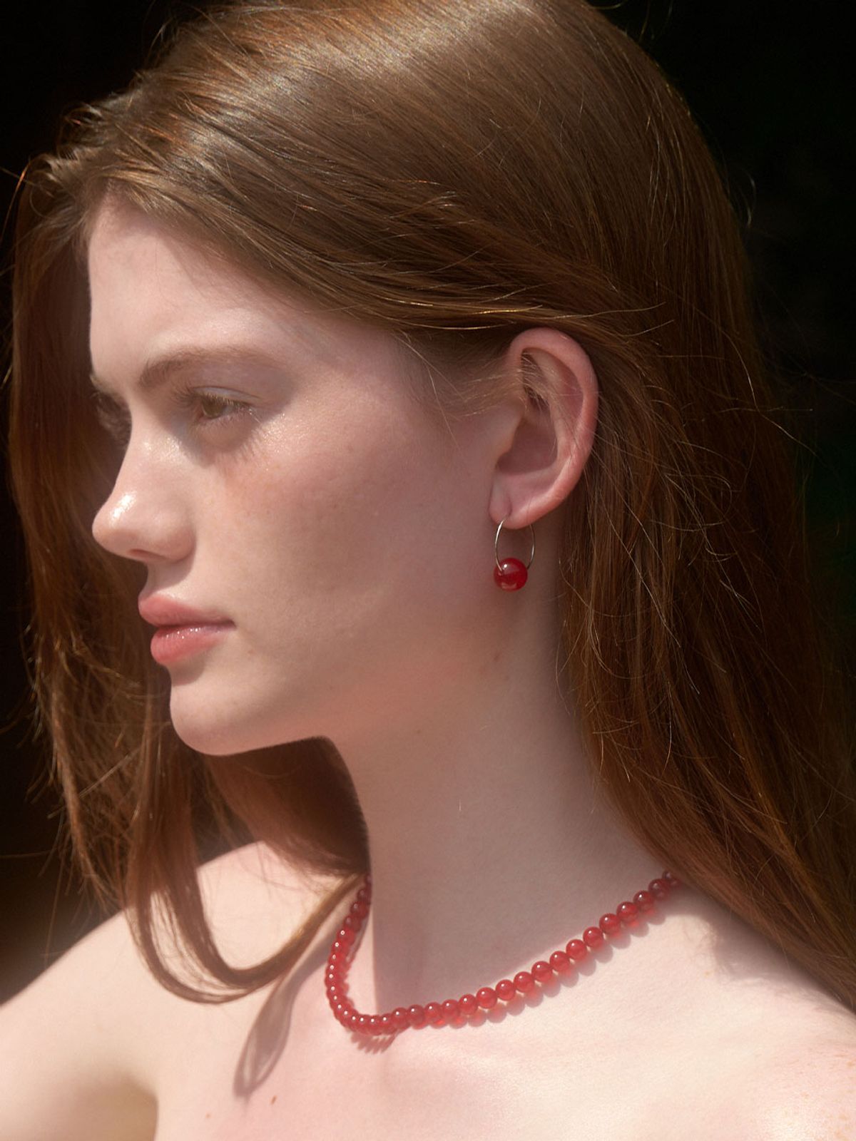 러브미몬스터(LOVE ME MONSTER) Red Chalcedony Necklace 6mm (L242MNK060)