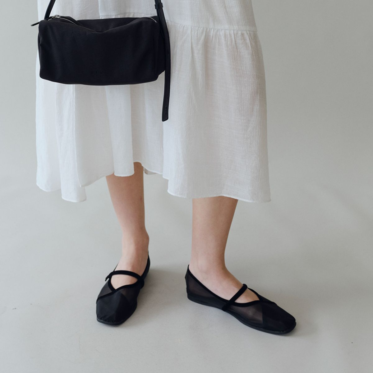로서울(ROH SEOUL) Rowie mary jane shoes Mesh Black