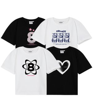 [2PACK] PRIMATE CROP GRAPHIC DESIGN SET (선택2)