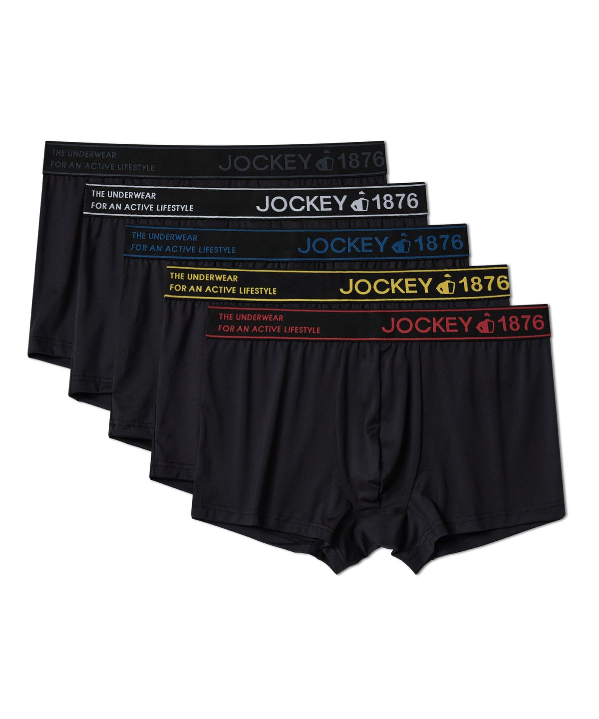 쟈키(JOCKEY) 컬러포인트 아웃밴드 드로즈 - 5팩