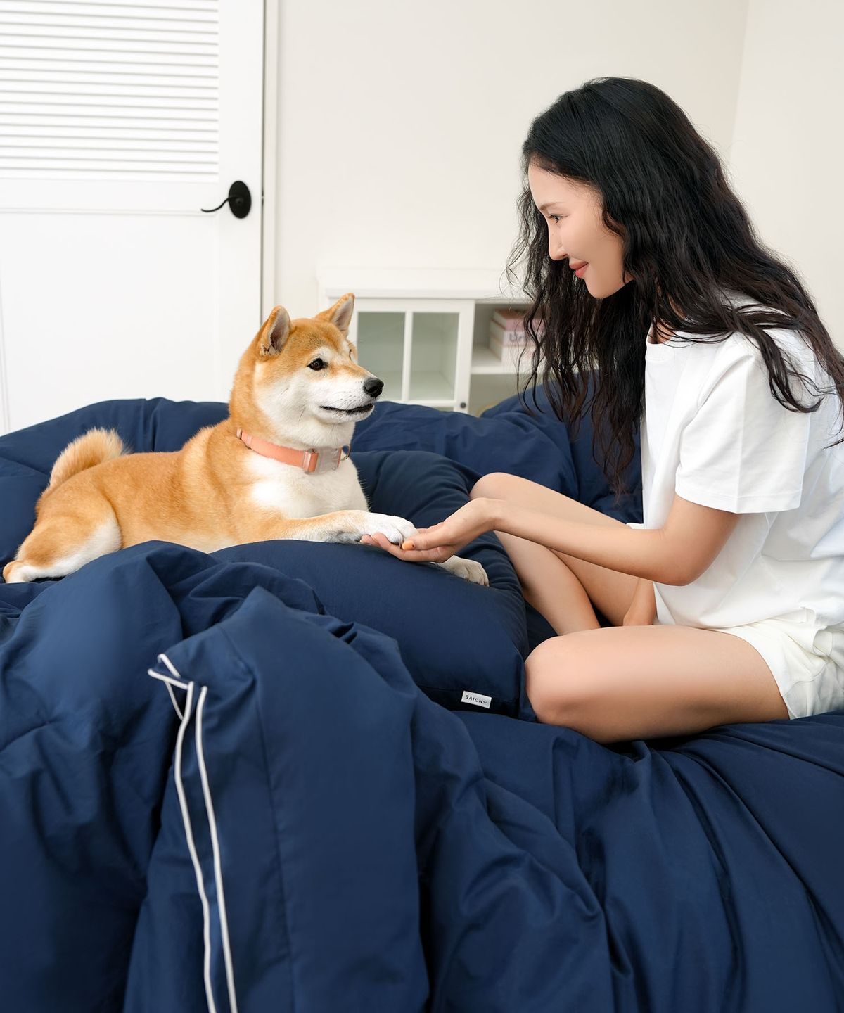 온기브(ONGIVE) 반려동물과 함께 쓰는 펫블리 옥수수솜 차렵이불 단품 2colors(SS/Q)