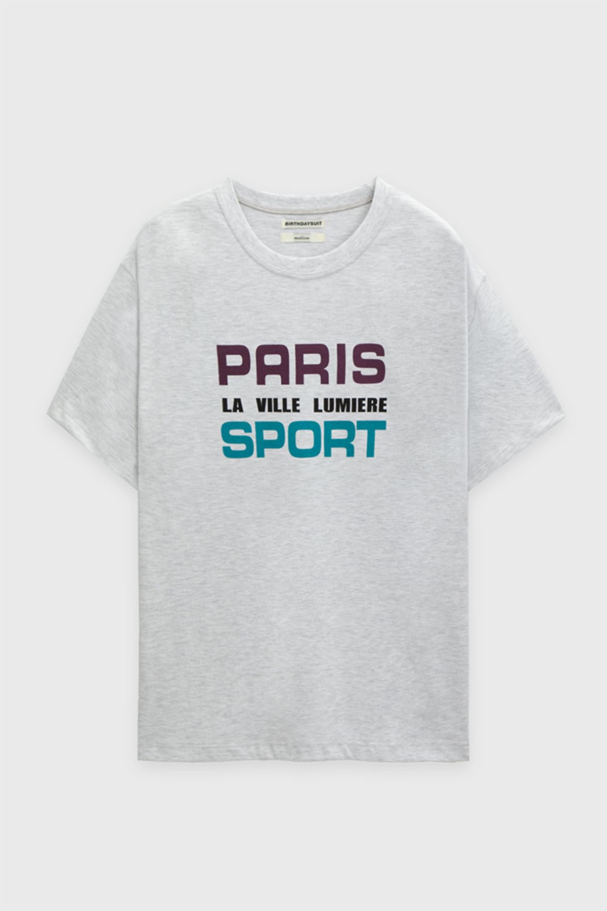 벌스데이수트(BIRTHDAYSUIT) PARIS SPORT T-SHIRT (M.GREY)