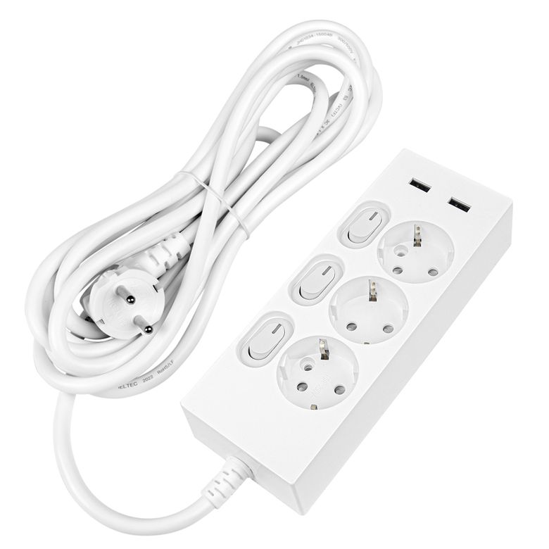 국산 USB 개별스위치 멀티탭 3구 5m / 16A 멀티콘센트