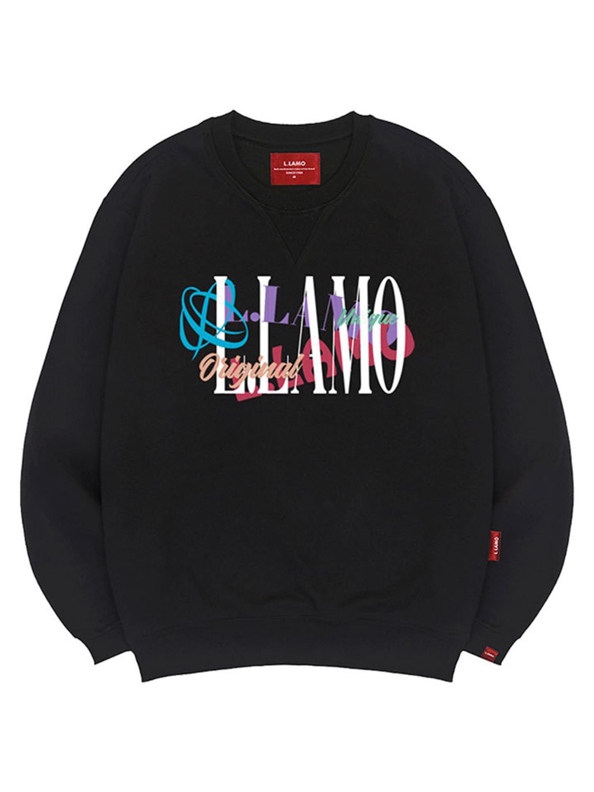 엘라모(LLAMO) 믹스엘라모 맨투맨 남녀공용 빅사이즈 S~4XL