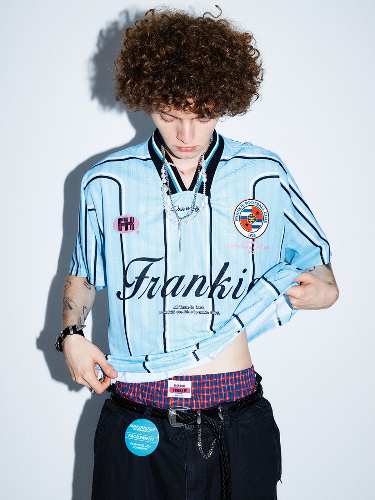 하이타이드 프랭키(HIGHTIDEFRANKIE) FRANKIE FC JERSEY TSHIRT BLUE