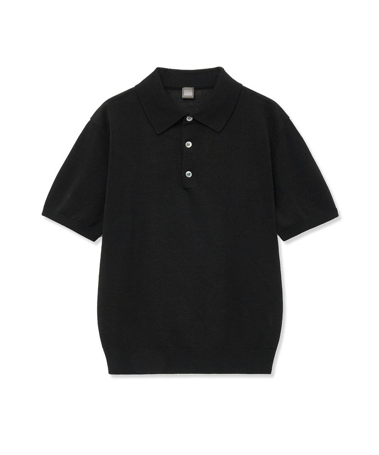 솔리드 실키 하프 카라_블랙
