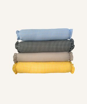 체크 프릴캔디 원통 바디필로우 4colors