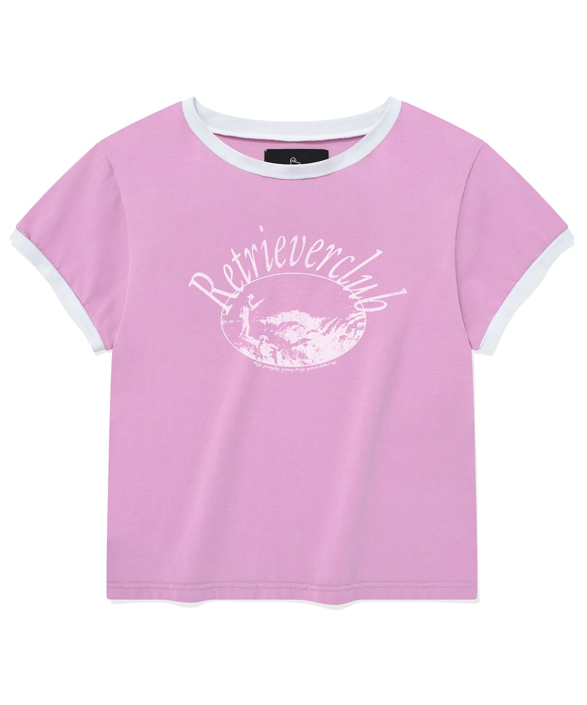 리트리버클럽(RETRIEVER CLUB) PAINTING RINGER TEE [PINK]