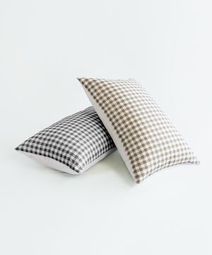 시어서커 깅엄 체크 여름 베개커버 (40x60)