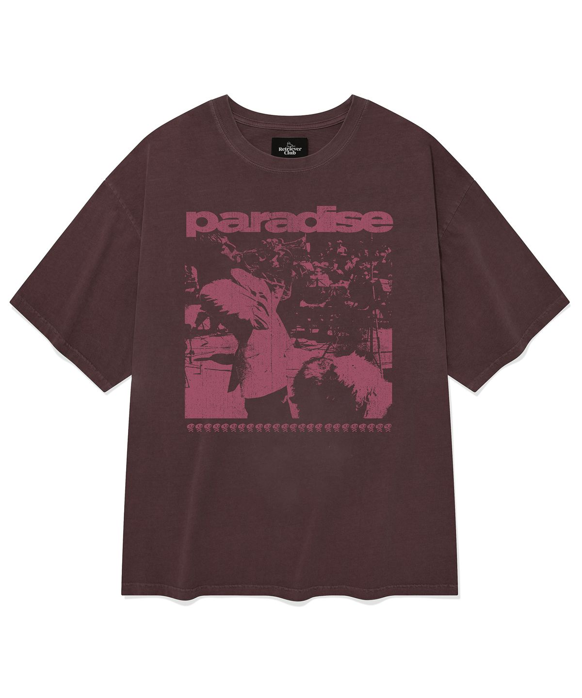 리트리버클럽(RETRIEVER CLUB) PARADISE TEE [PIGMENT BURGUNDY]
