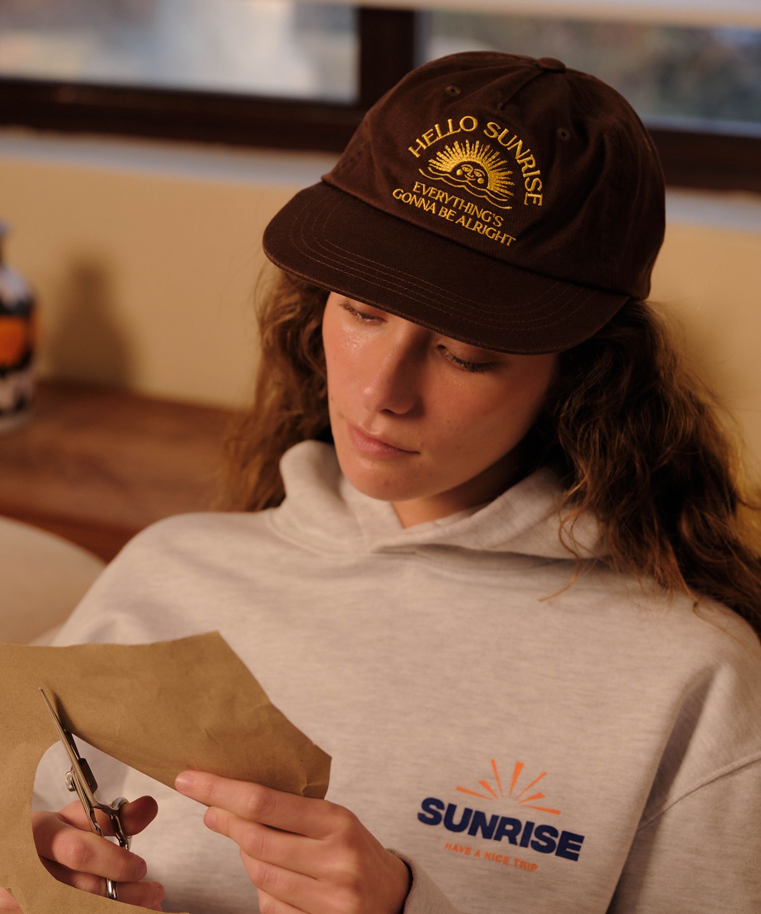 【Hello Sunrise】HS Arch Logo 5Panel Cap〜キャップ★韓国発 Hello Sunrise-HS アーチロゴキャップ 5パネルキャップ/韓国