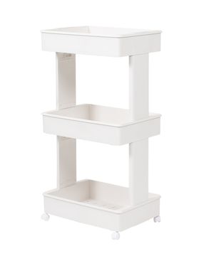 프리미엄 이동식 수납 선반 트롤리 3단