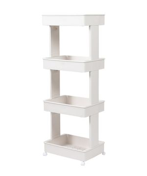 프리미엄 이동식 수납 선반 트롤리 4단