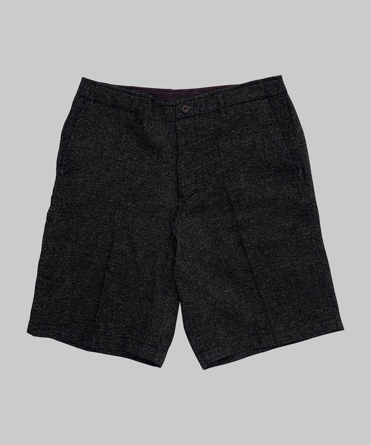 뗄라(TELA) Black Homespun Tweed Wool Linen Shorts