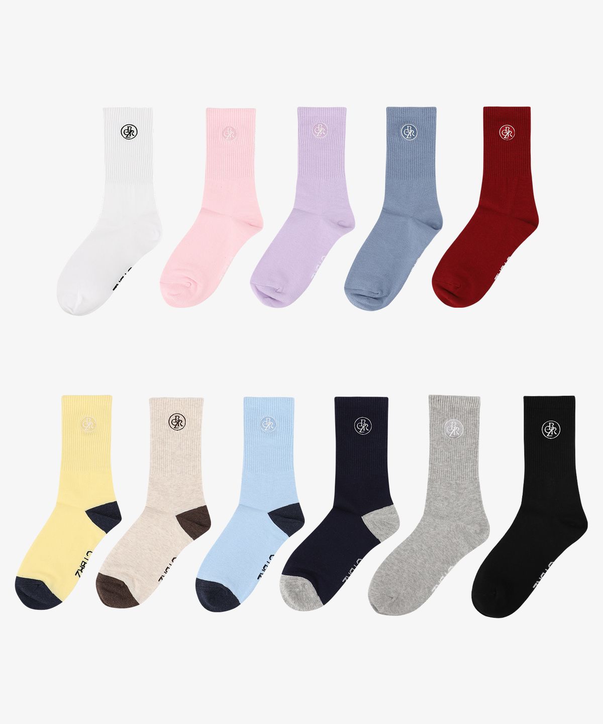 시티브리즈(CITYBREEZE) 써클 로고 장목 양말_11COLORS