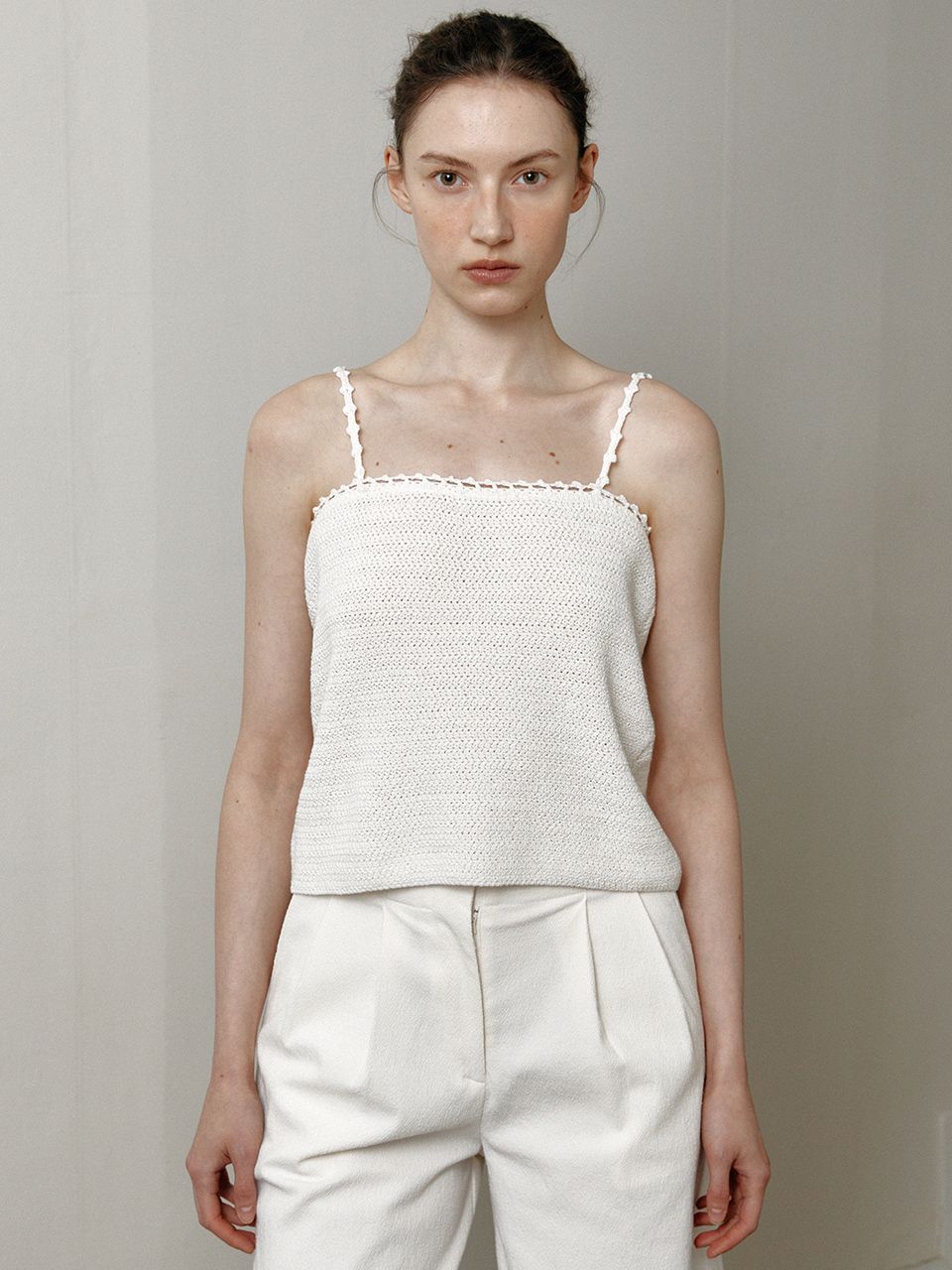 MUSINSA公式 | LE crochet summer knit bustier (ivory)