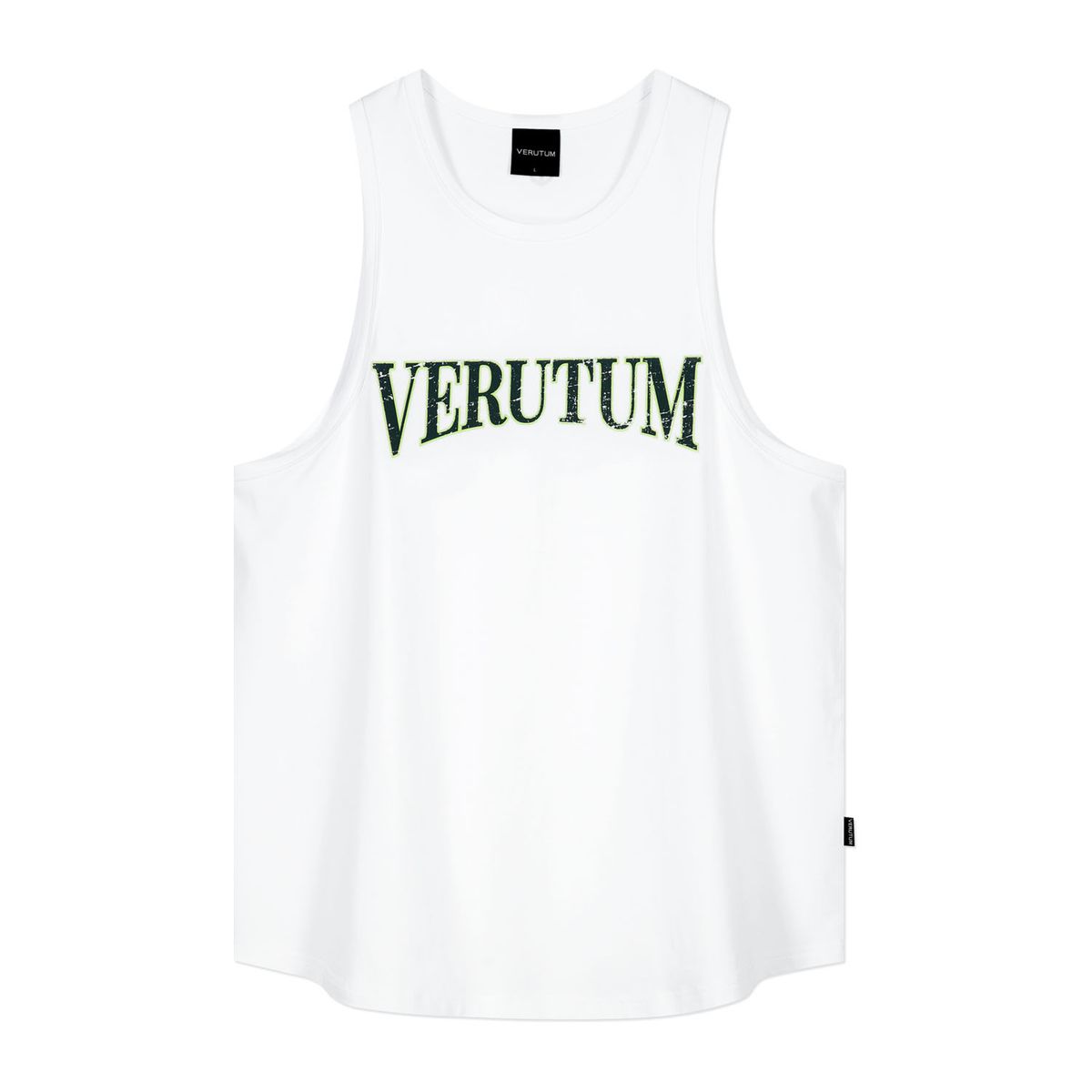 베루툼(VERUTUM) 세리프 아치 로고 슬리브리스 화이트