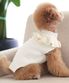 강아지 앨리 프릴 니트 스웨터 크림