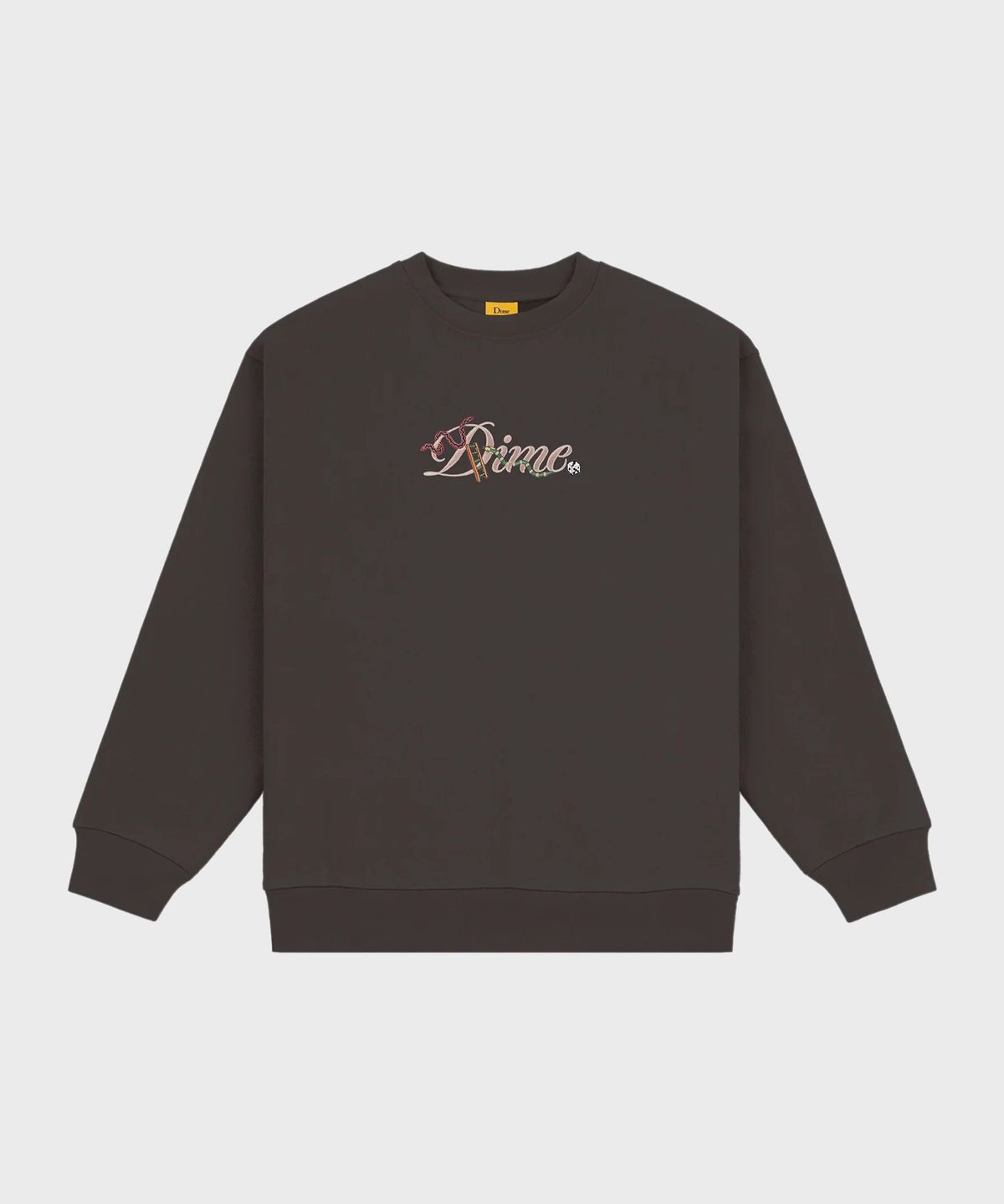 다임(DIME) 컬시브 스네이크 크루넥 롱슬리브 티셔츠 Vintage Black