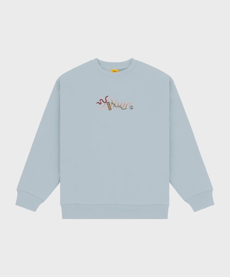 컬시브 스네이크 크루넥 롱슬리브 티셔츠 Cloud Gray