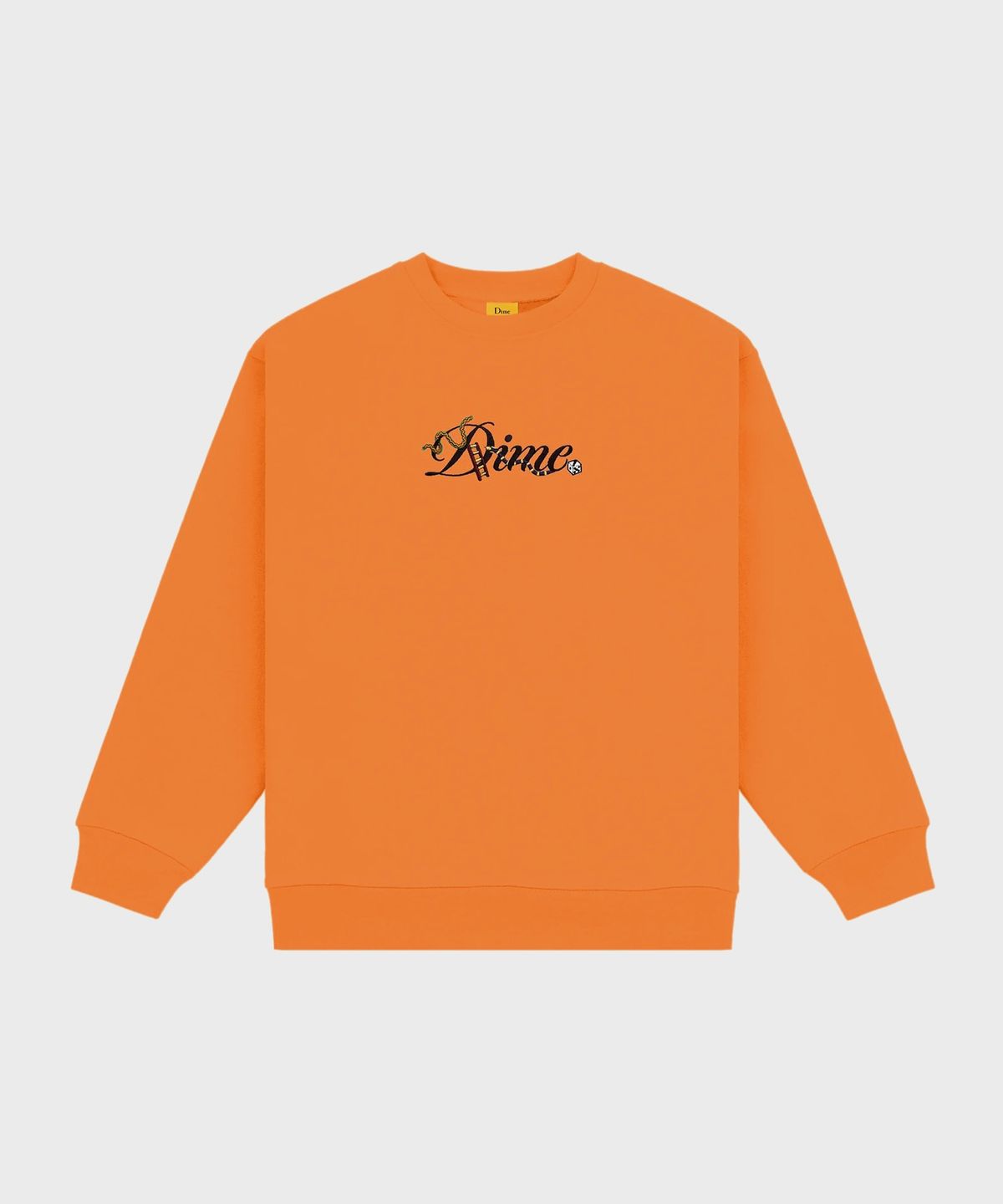 다임(DIME) 컬시브 스네이크 크루넥 롱슬리브 티셔츠 Orange