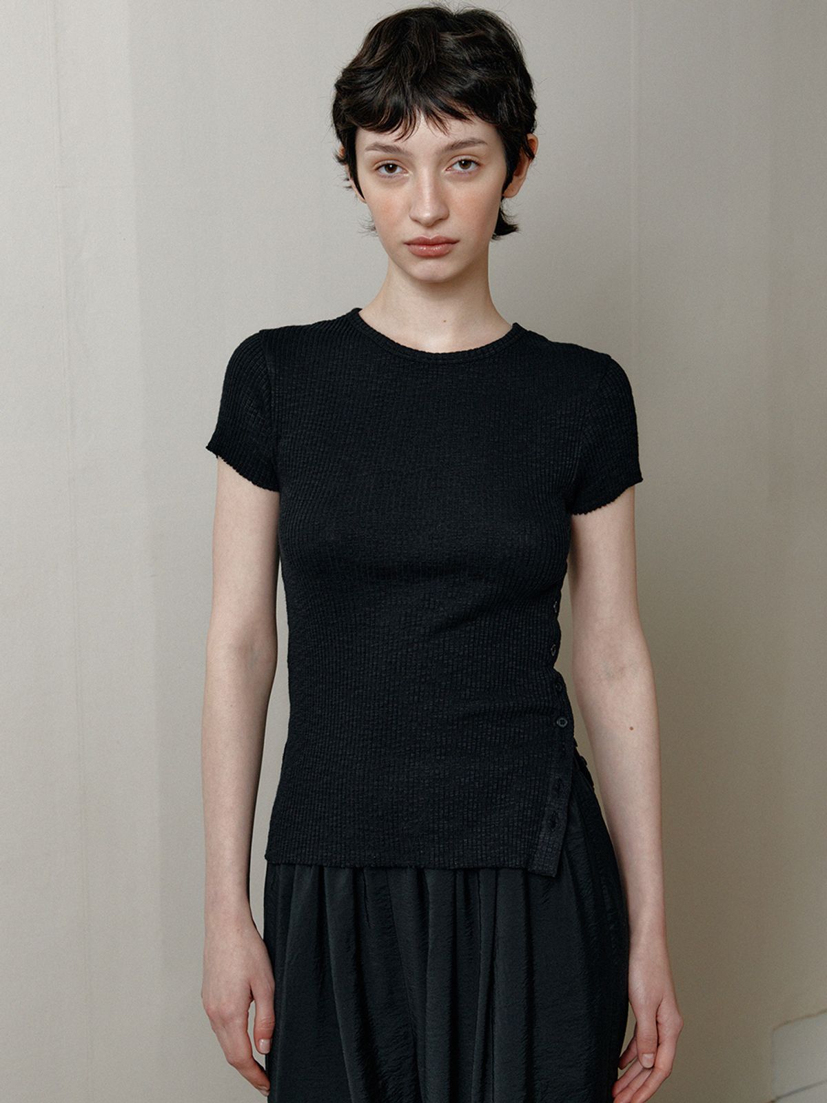 르(LE) side button slit top (black)