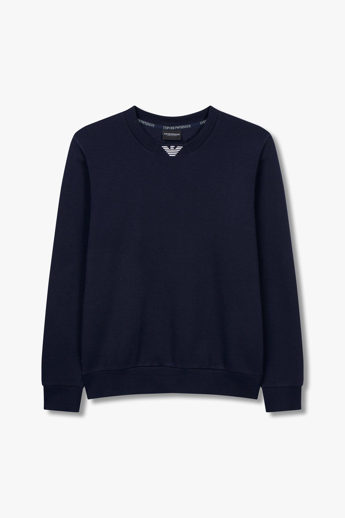 엠포리오 아르마니 언더웨어(EMPORIO ARMANI UNDERWEAR) 남성 이글 크루넥 라운지 맨투맨 _마린_0814336022