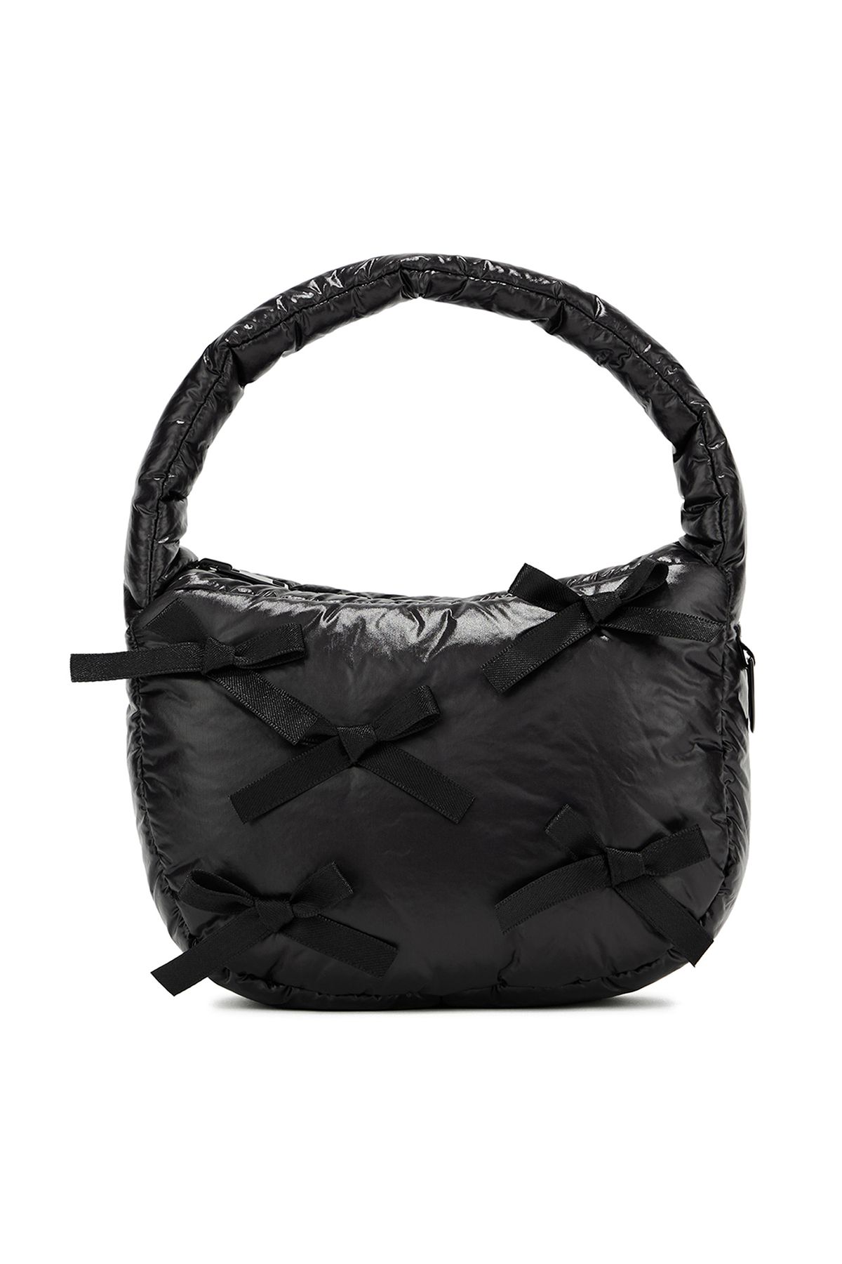 다이닛(DEINET) RIBBON CLOUD MINI TOTE BAG IN BLACK