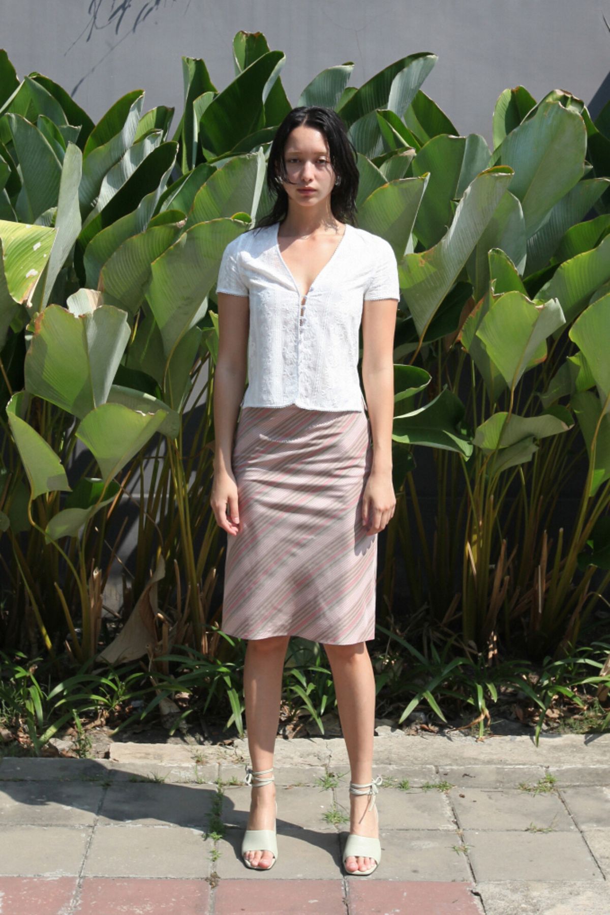 누아누(NUUANU) Karin Skirt_Dry rose