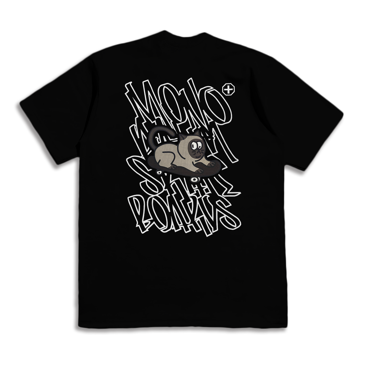 모노파틴(MONOPATIN) tms snow-E push off heavy weight t-shirt - bk