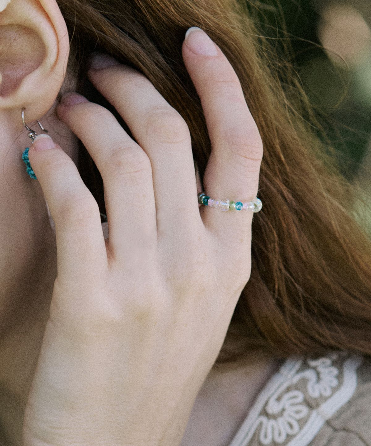 메리모티브(MERRYMOTIVE) Summer grass bead ring