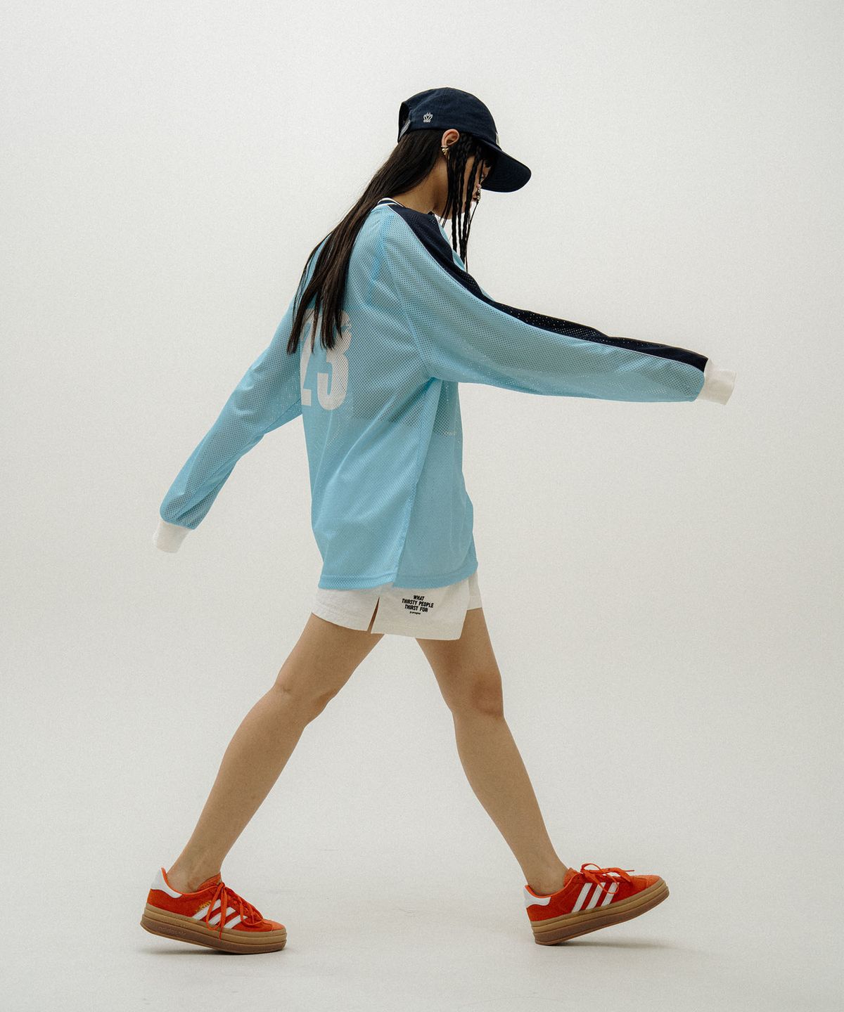 오로지(OROGEE) OVERSIZED SPORTY MOTO JERSEY_TIFFANY BLUE