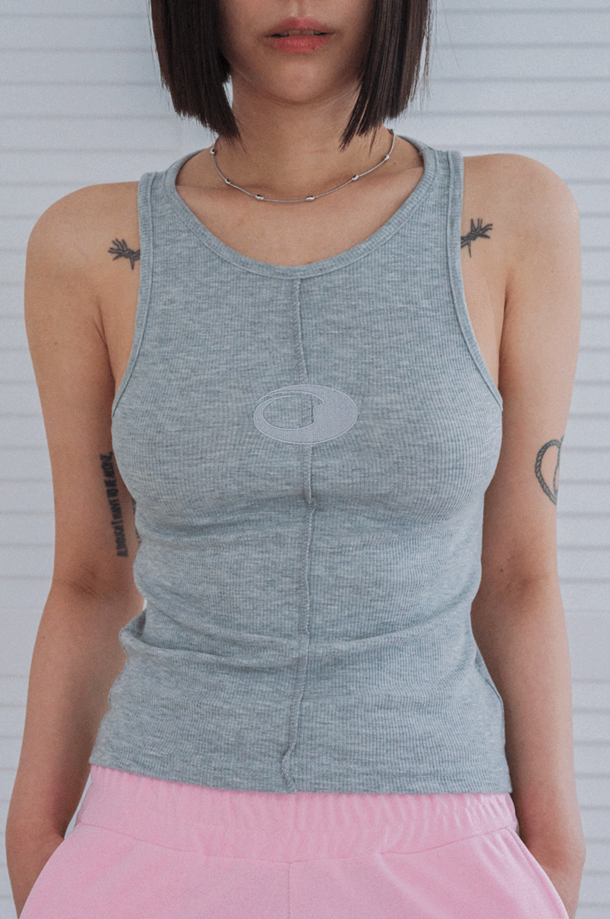 비피피(BFEEP) half logo sleeves_grey
