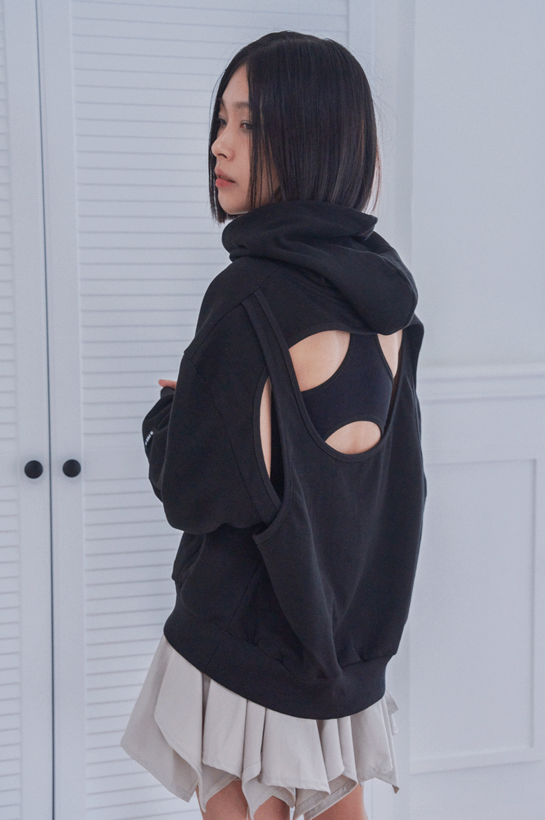 back open hoodie_black