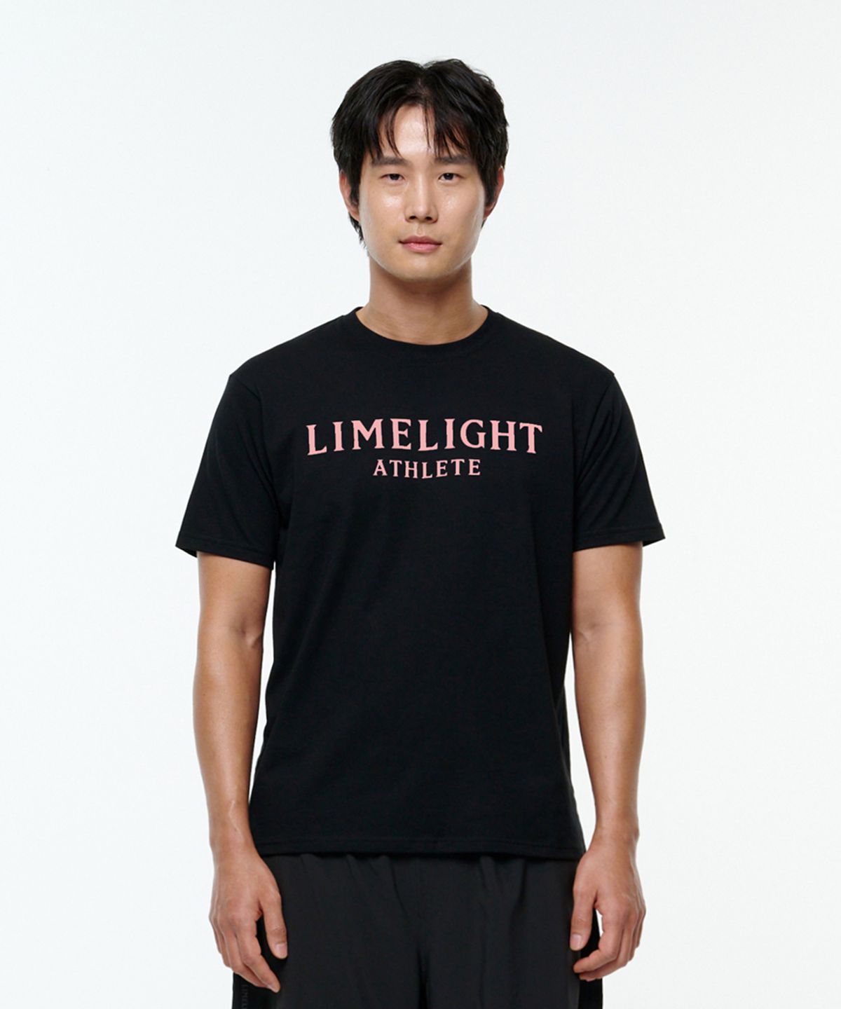 라임라잇 어패럴(LIMELIGHT APPAREL) 애슬릿 티셔츠 (블랙/핑크)