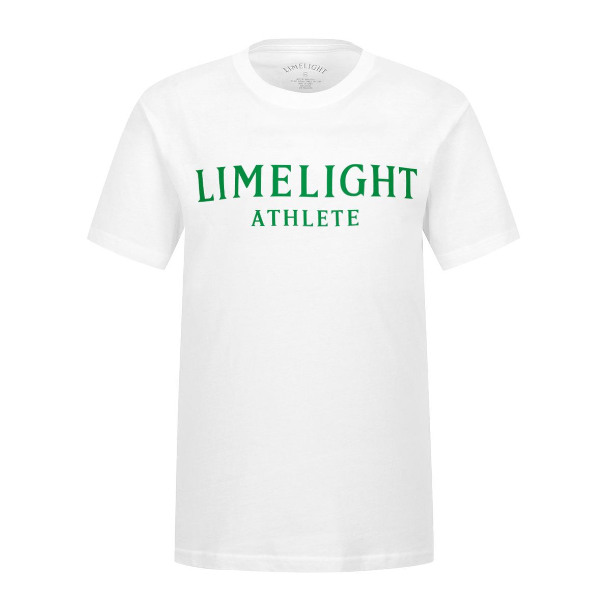 라임라잇 어패럴(LIMELIGHT APPAREL) 애슬릿 티셔츠 (화이트/그린)