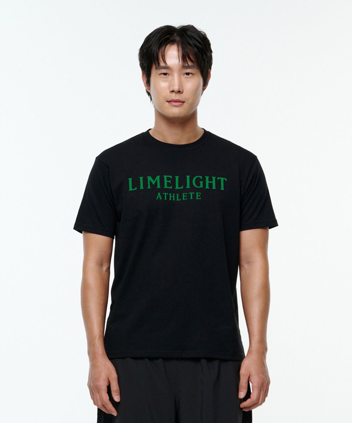 라임라잇 어패럴(LIMELIGHT APPAREL) 애슬릿 티셔츠 (블랙/그린)