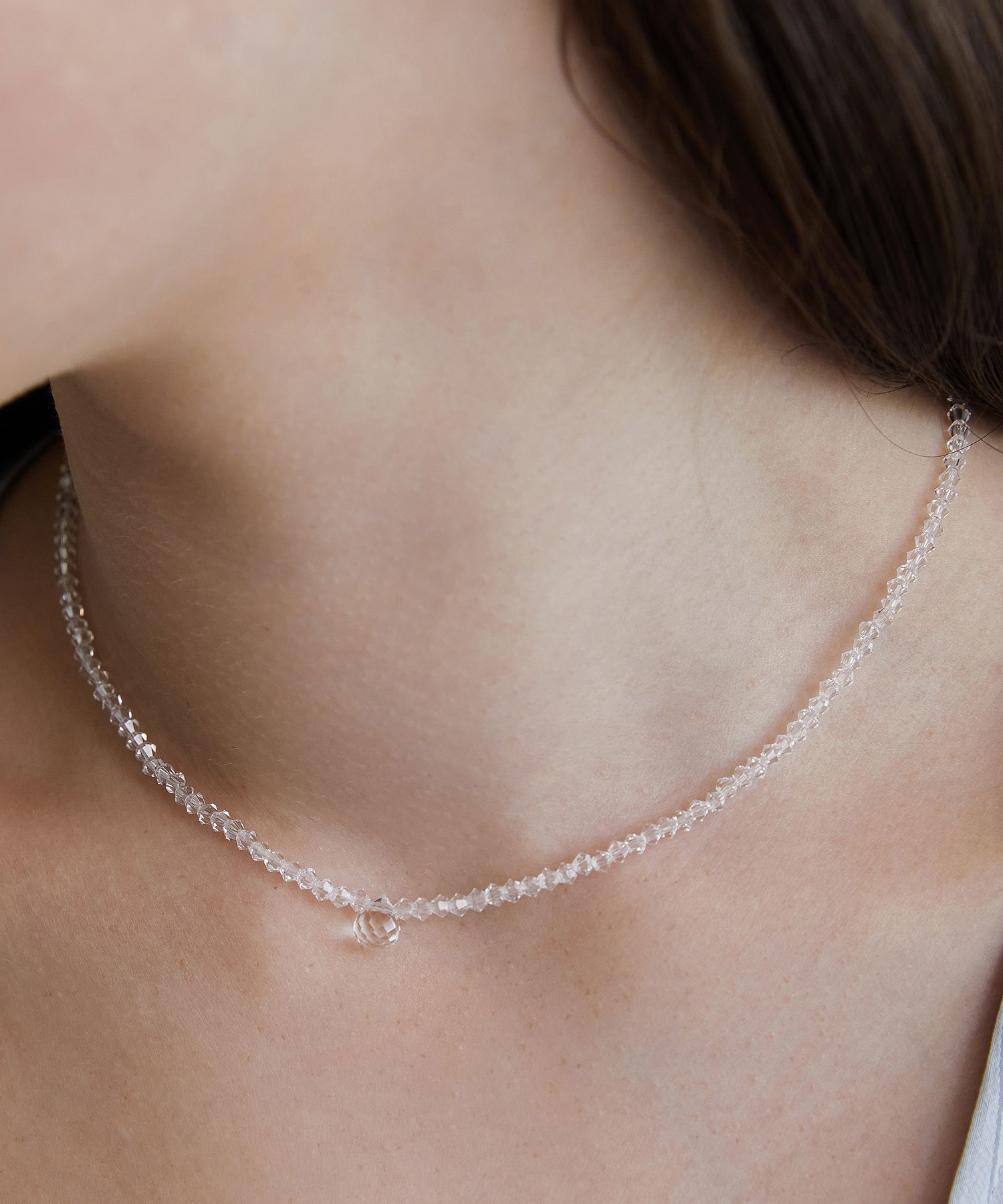 【TATIANA】(Silver925) Crystal Mirror ball Necklace MUSINSA | TATIANA (Silver 925) Crystal Mirror Ball Necklace