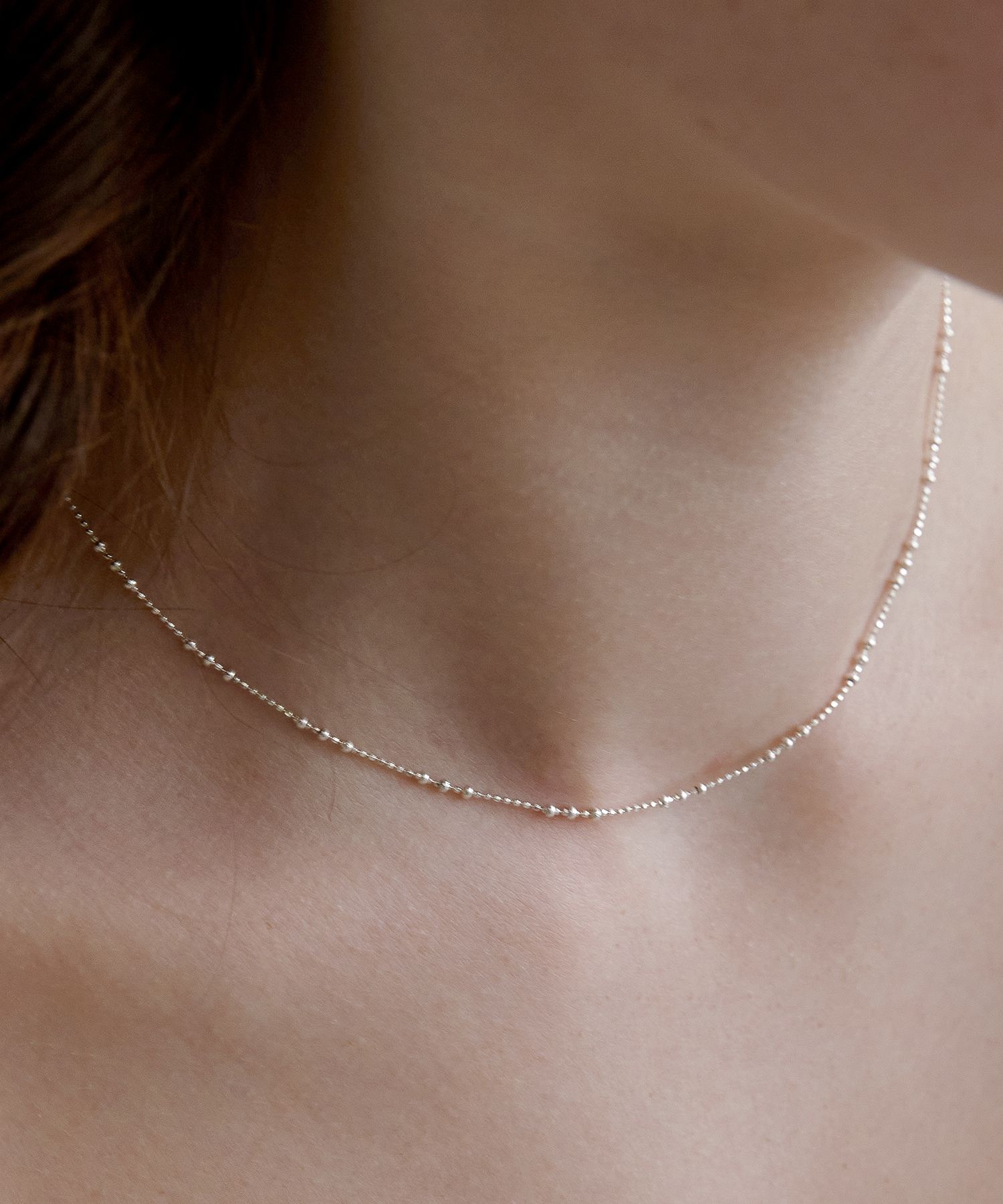 MUSINSA | TATIANA (Silver 925) Triple Ball Chain Necklace NZ2406