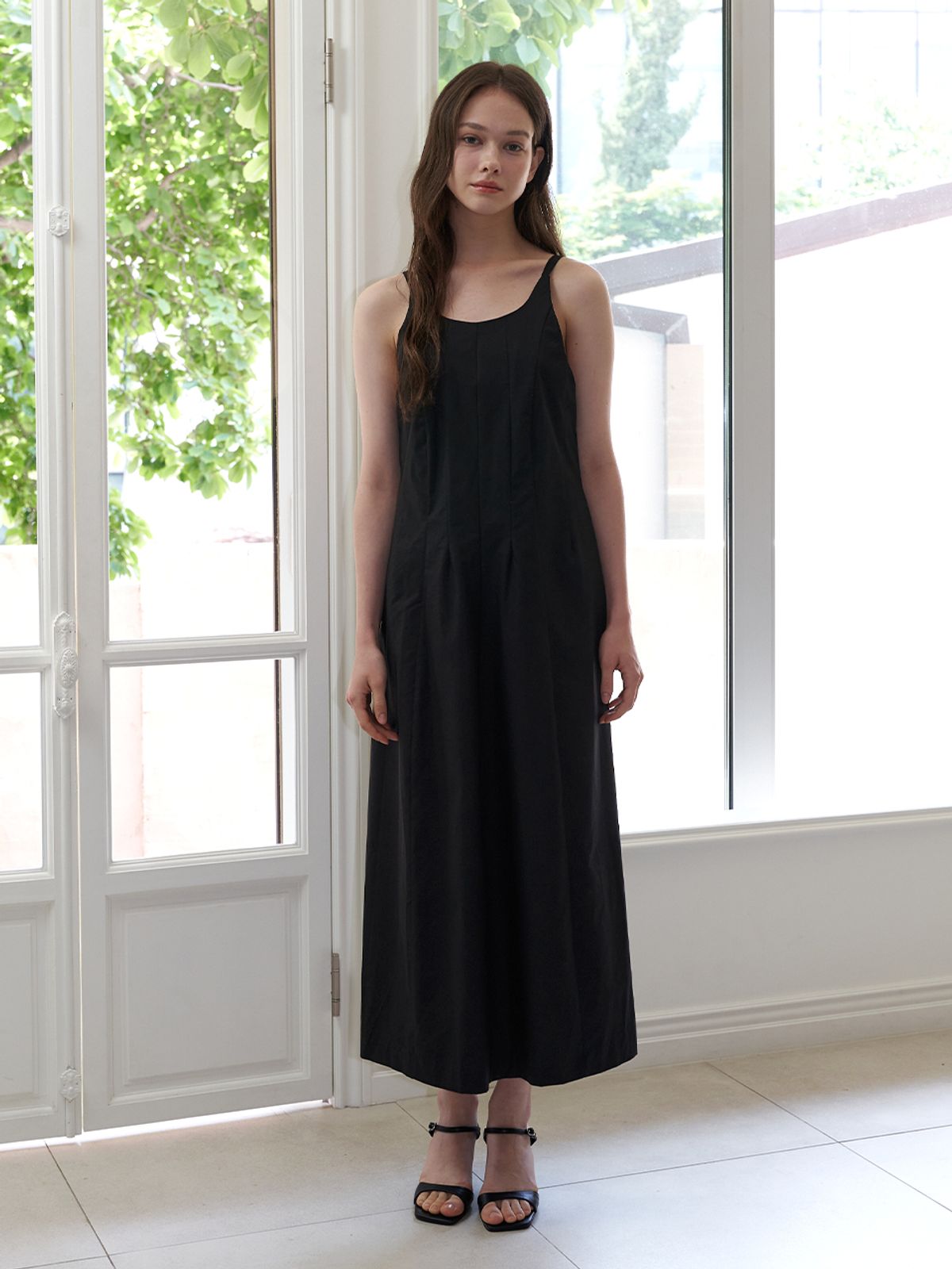 카인더베이비(KINDABABY) semi halter long dress - black