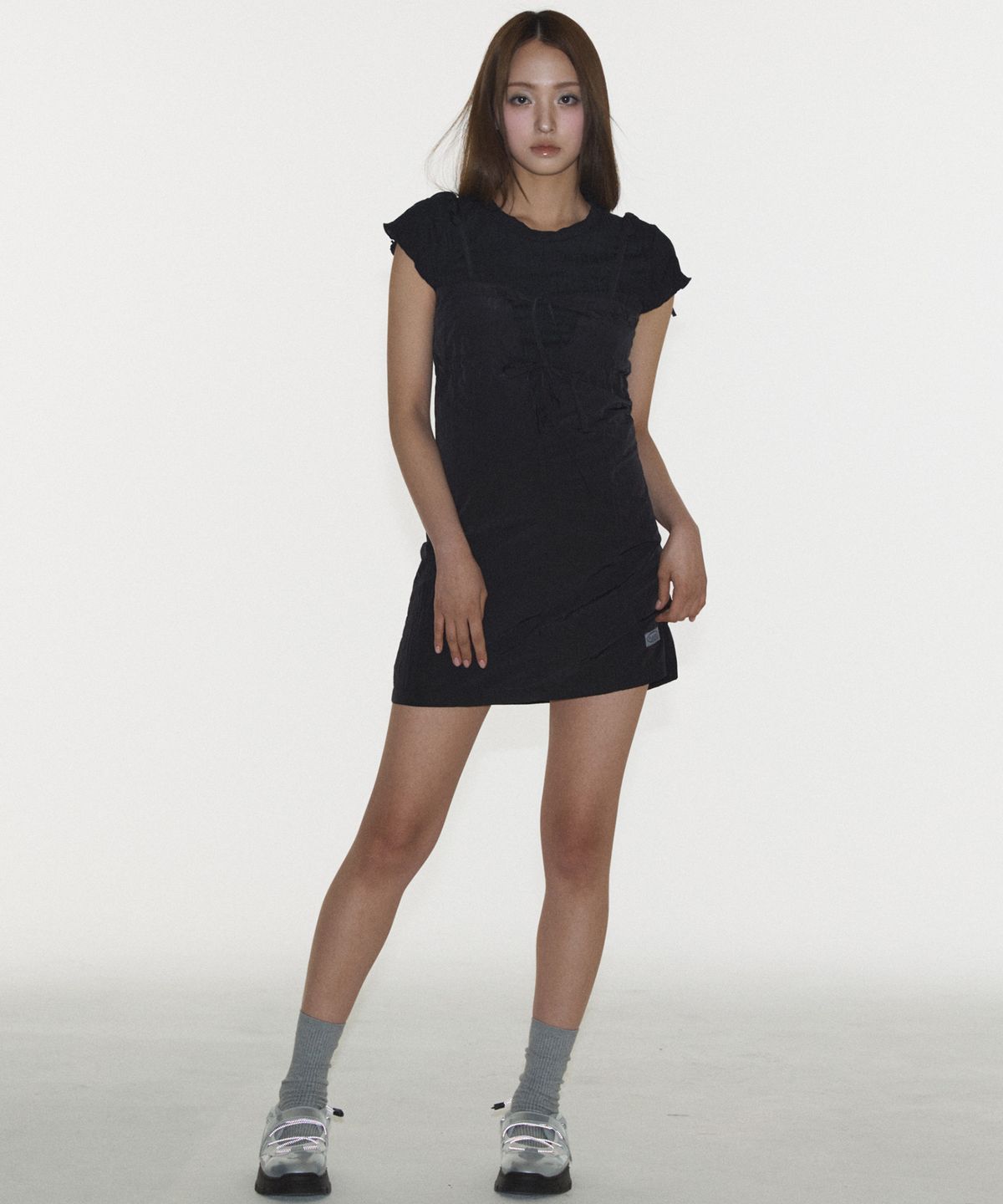 플라즈마스페어(PLASMA SPHERE) BARBIE DRESS IN BLACK (나시 리본 원피스)