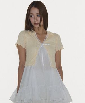 HEART CARDIGAN IN CREAM (레이스 가디건)