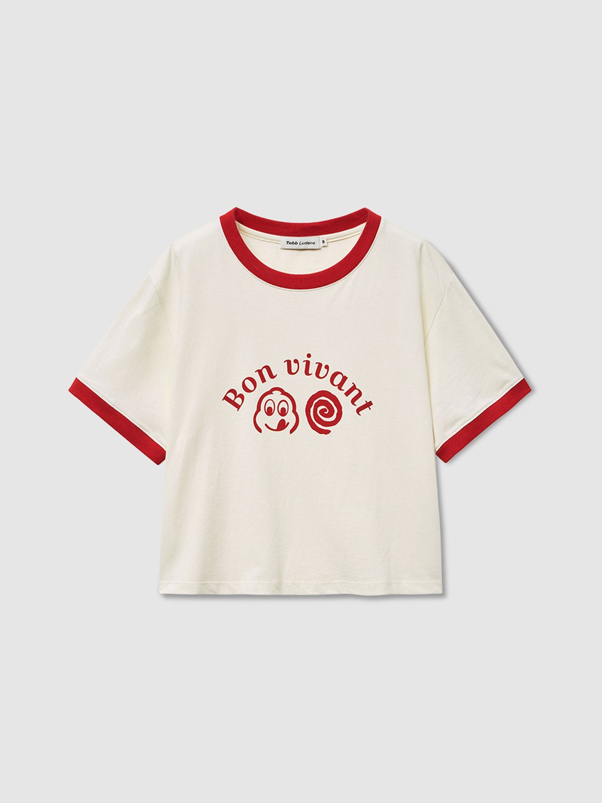 탭루덴스(TABBLUDENS) WM_Bon Vivant Linger Tee_Cream / Red