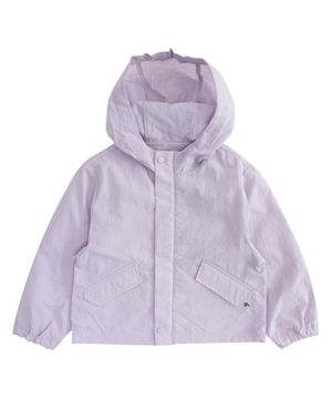 바이올렛 후드 윈드브레이커 점퍼