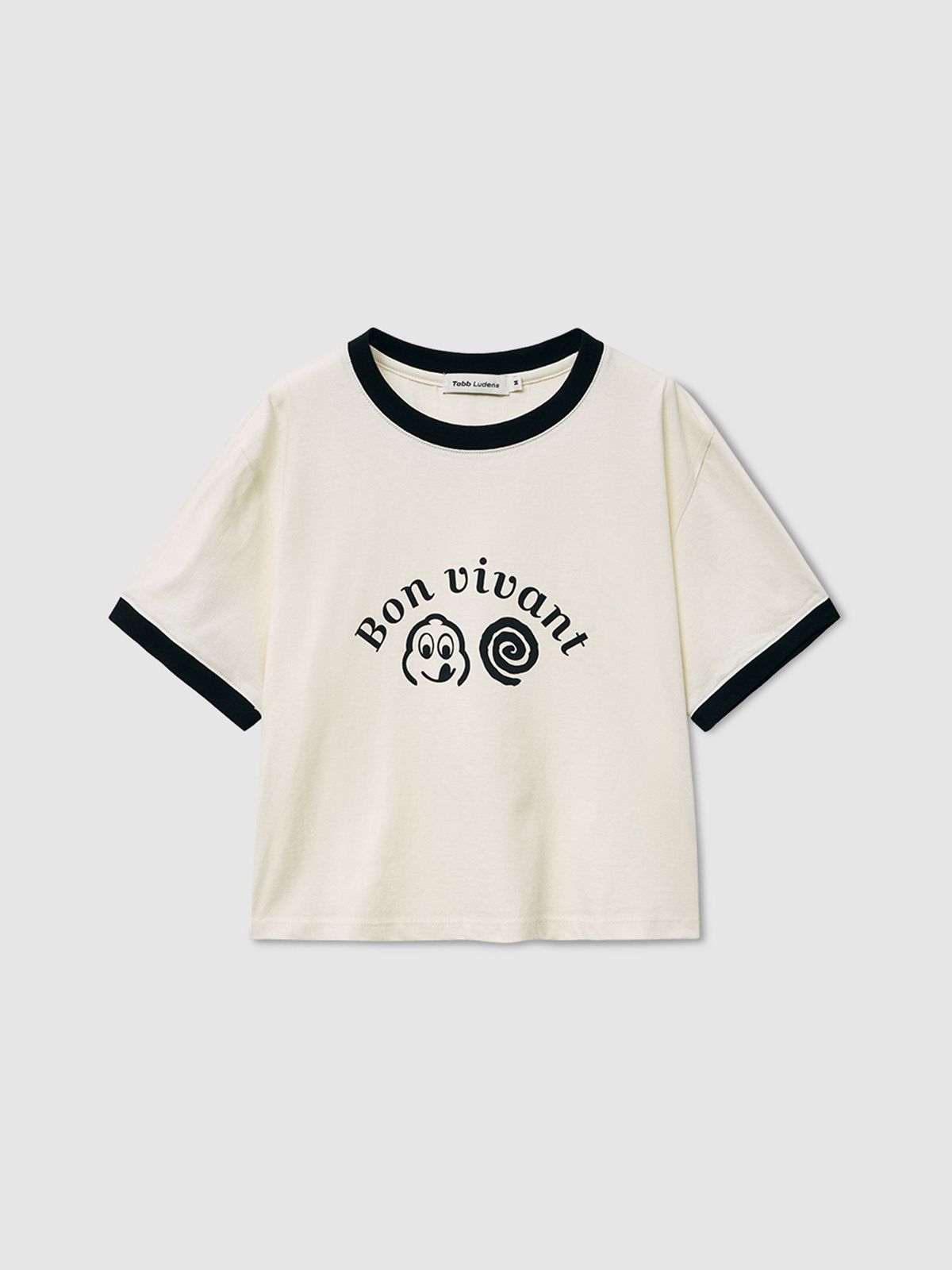 탭루덴스(TABBLUDENS) WM_Bon Vivant Linger Tee_Cream / Black