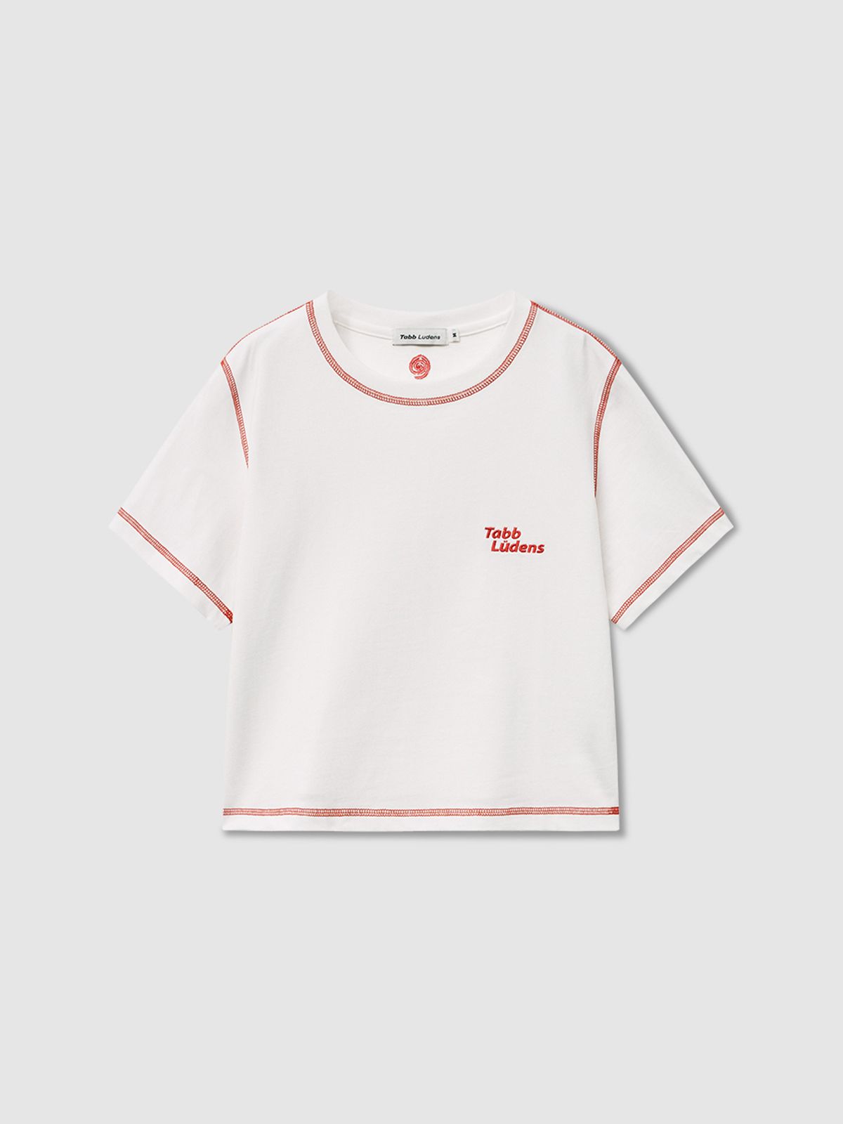 탭루덴스(TABBLUDENS) WM_Orange Stitch Tee_Off White