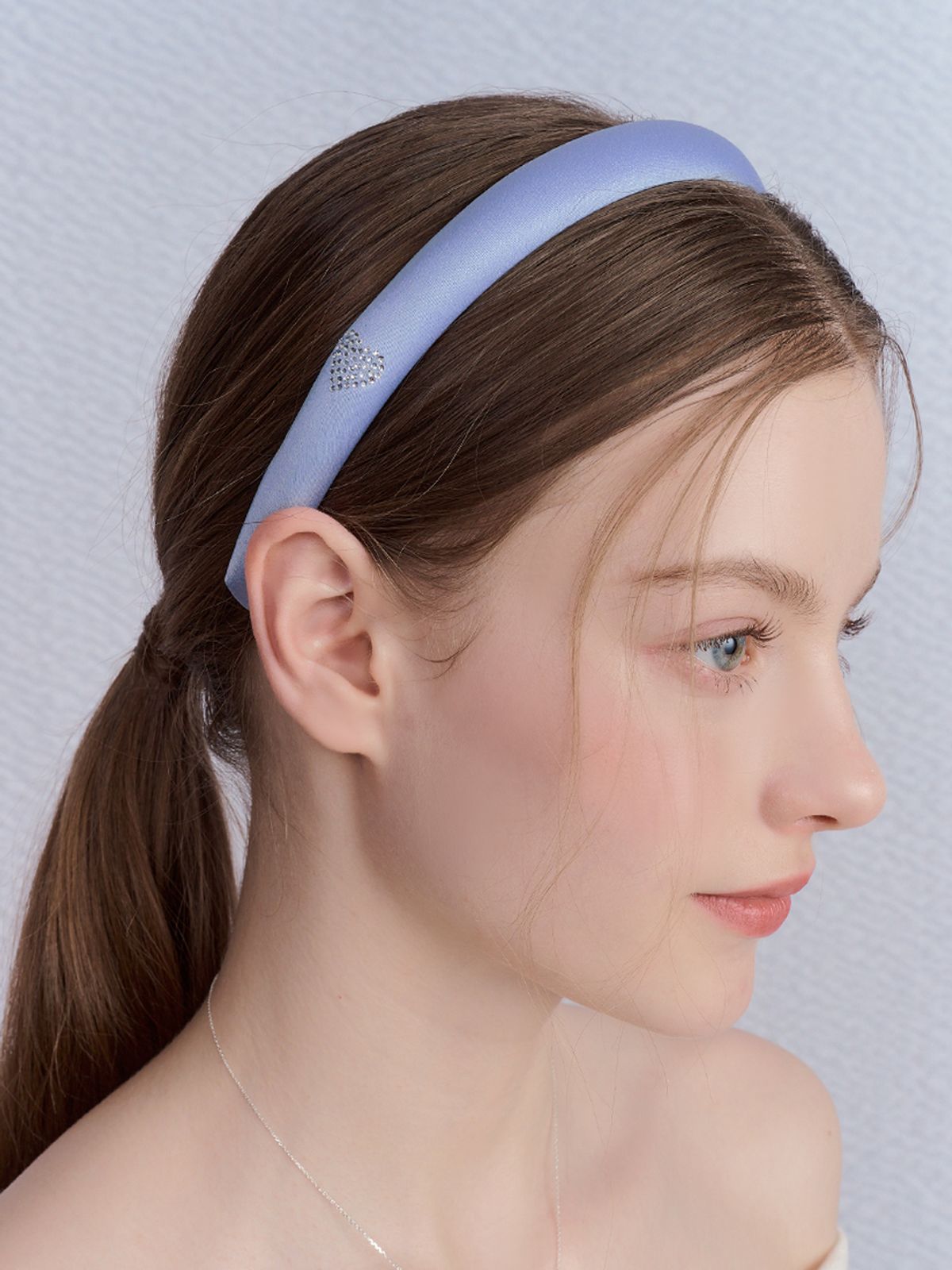 앵브록스(ENGBROX) double heart cubic hairband_blue