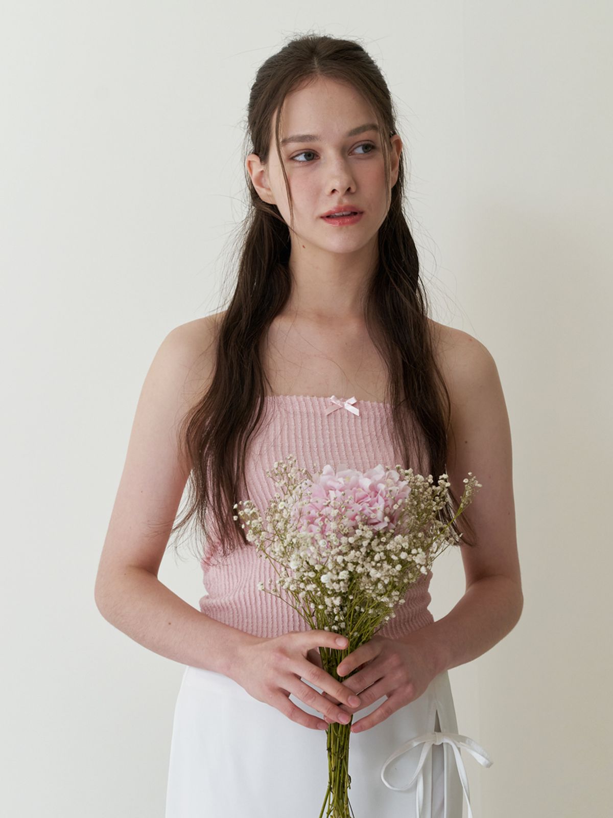 카인더베이비(KINDABABY) baby ribbon tube top - baby pink