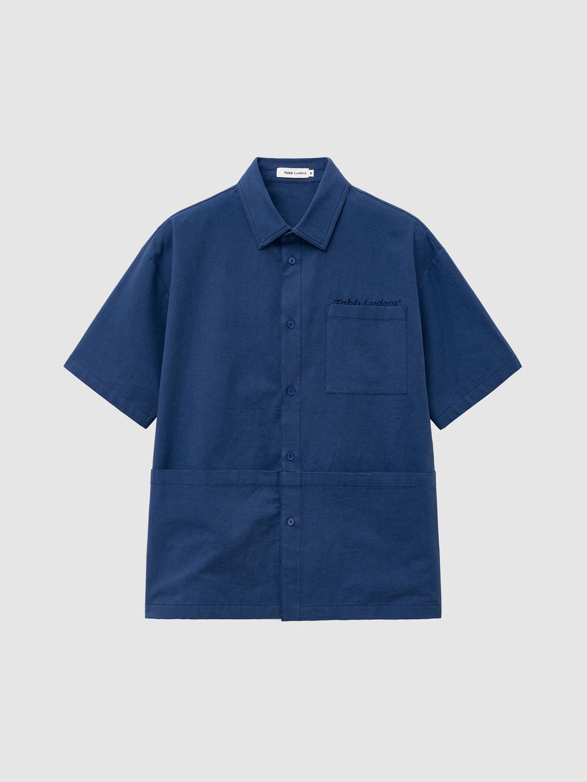 탭루덴스(TABBLUDENS) Utility Short Sleeve Shirt_Blue